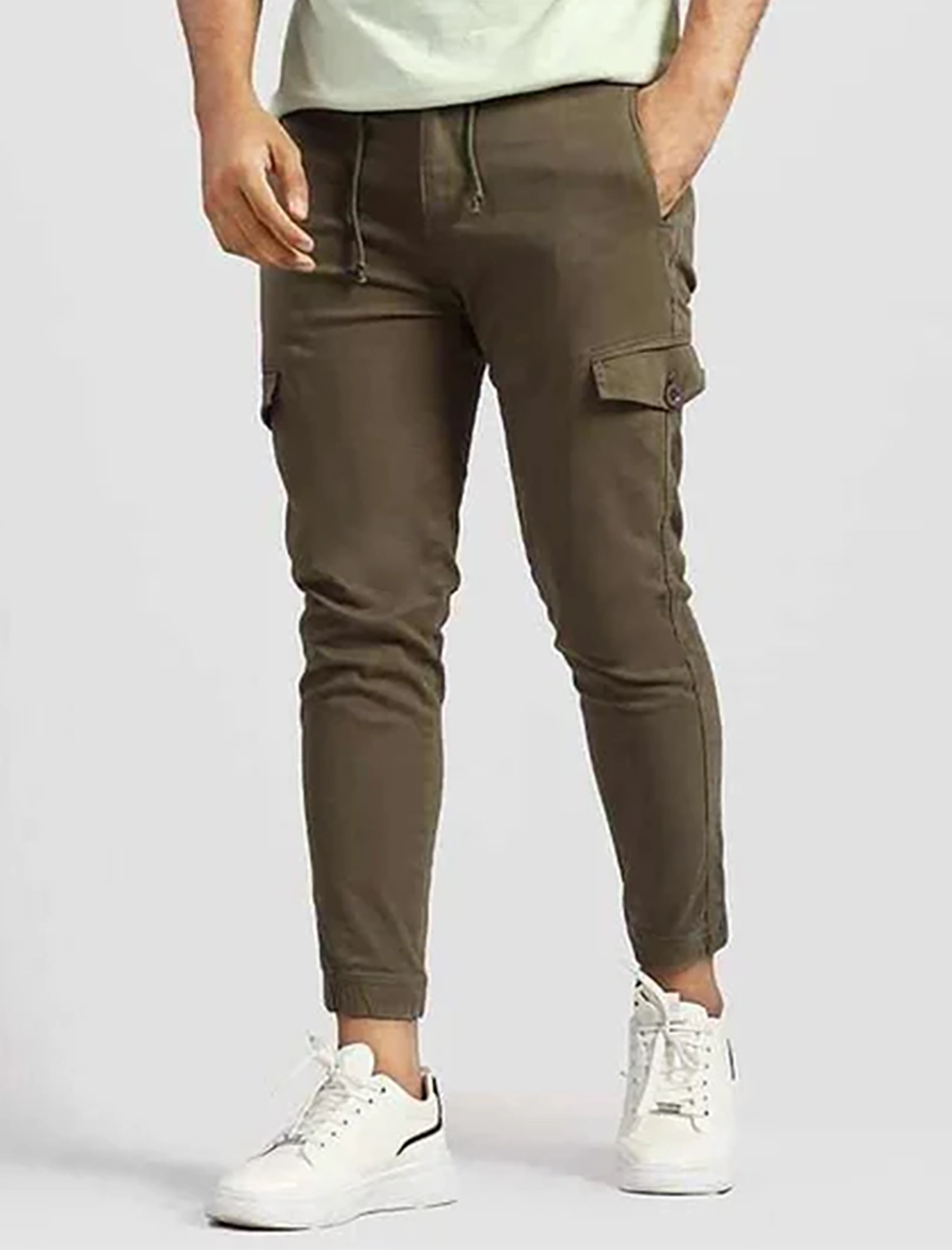 Slim Fit Cargo Pants Skinny Khaki Joggers Mens Cargo Mens Skinny