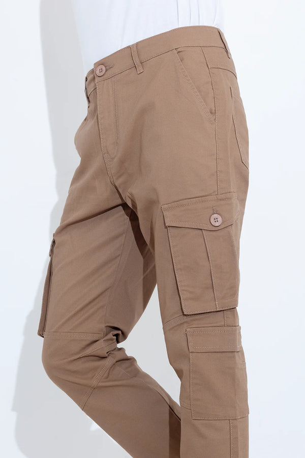 Slim Fit Twill Cargo Pants