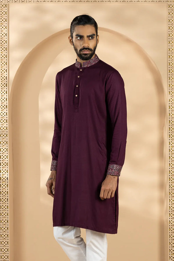 Cut & Sew Slim Fit Panjabi