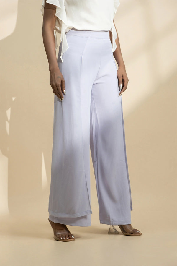 Premium Layered Wide Leg Trouser