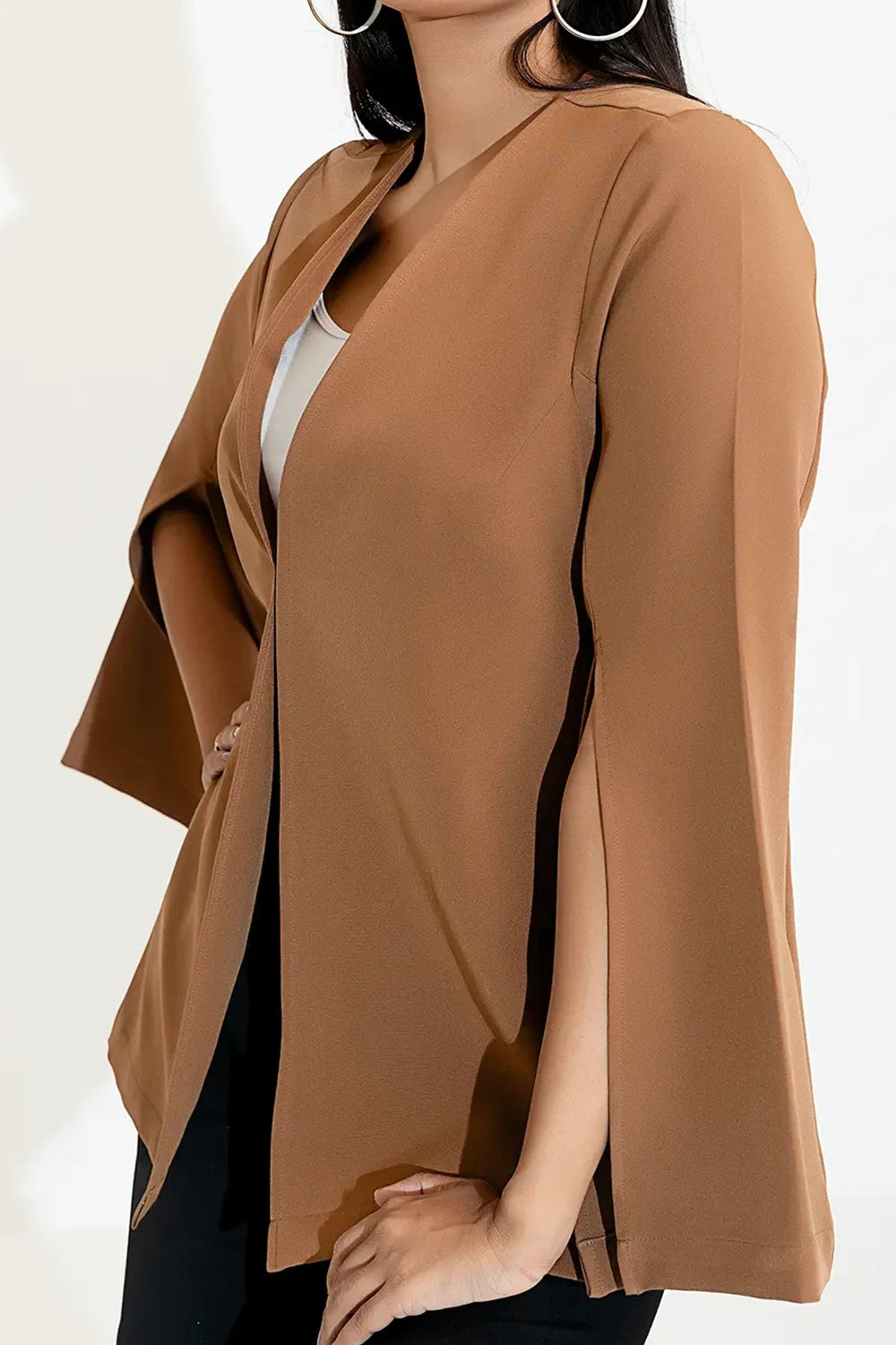 Cape Sleeve Semi-Formal Coat