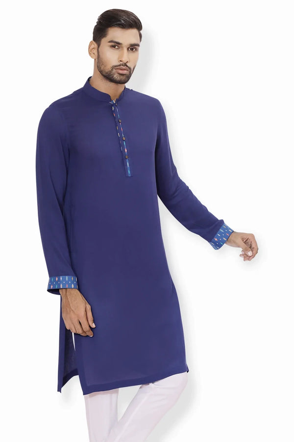 Highlighted Contrasting Regular Fit Panjabi