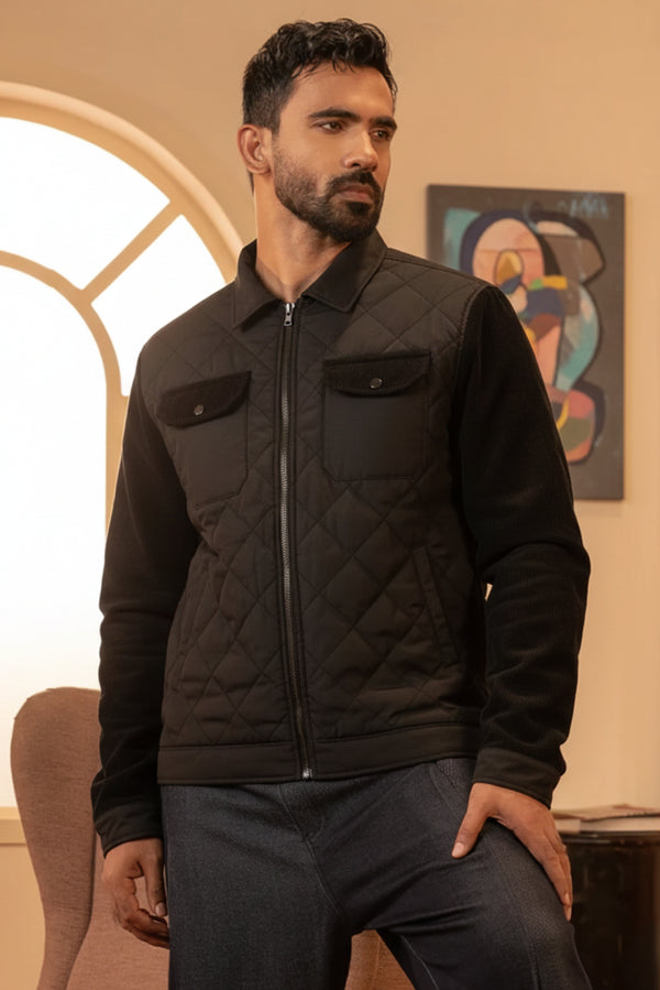 Quilted Bomber Jacket