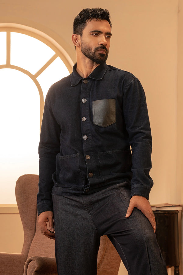 Signature Contrast Denim Jacket