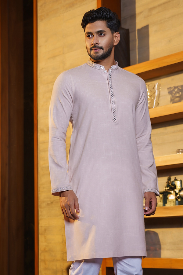 Mirror Worked Slim Fit Panjabi