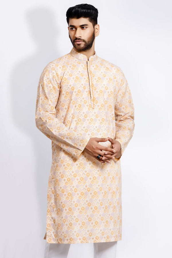 Cut & Sew Slim Fit Panjabi