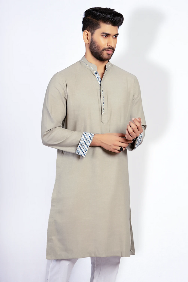 Cut & Sew Slim Fit Panjabi