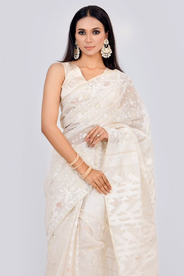 Belwari Jamdani Saree