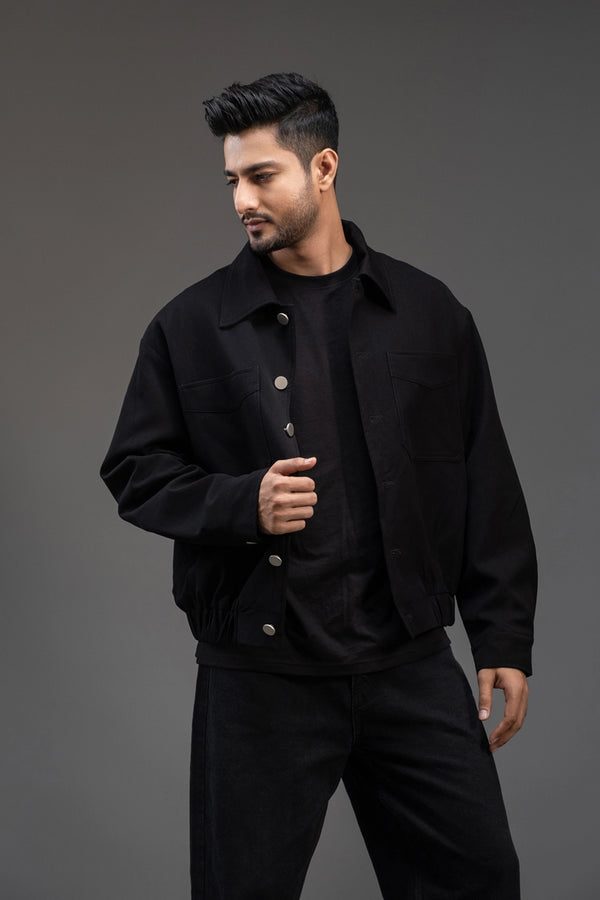 Relaxed-Fit Textured Overshirt