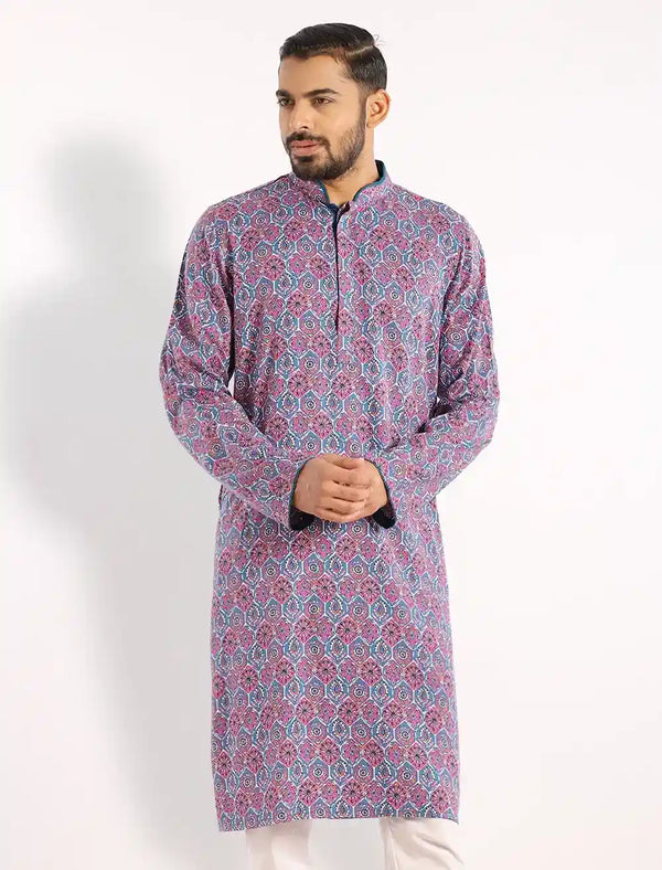 Digital Printed Slim Fit Panjabi