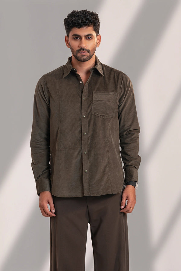 Textured Button-Down Shirt