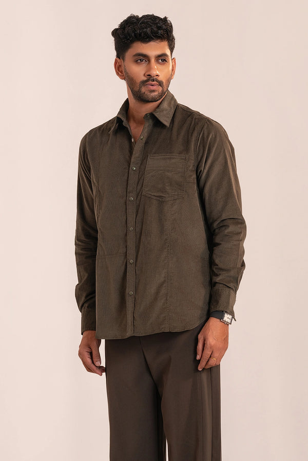 Textured Button-Down Shirt