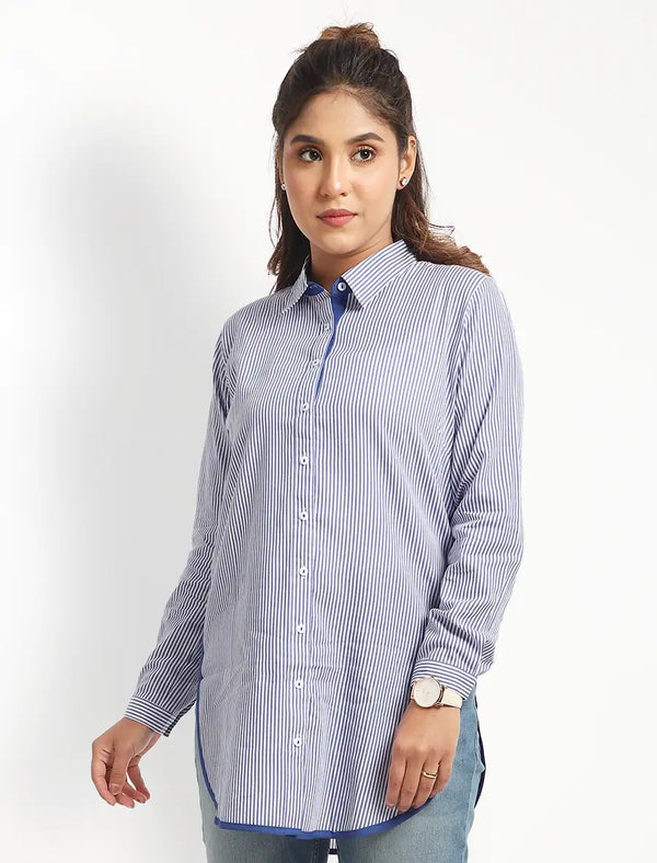 Checkered Mid-Length Shirt