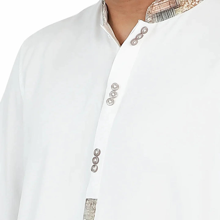 Simple Contrast Regular Fit Panjabi - Blucheez