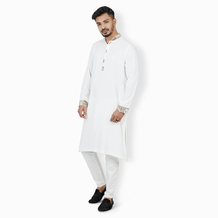 Simple Contrast Regular Fit Panjabi - Blucheez