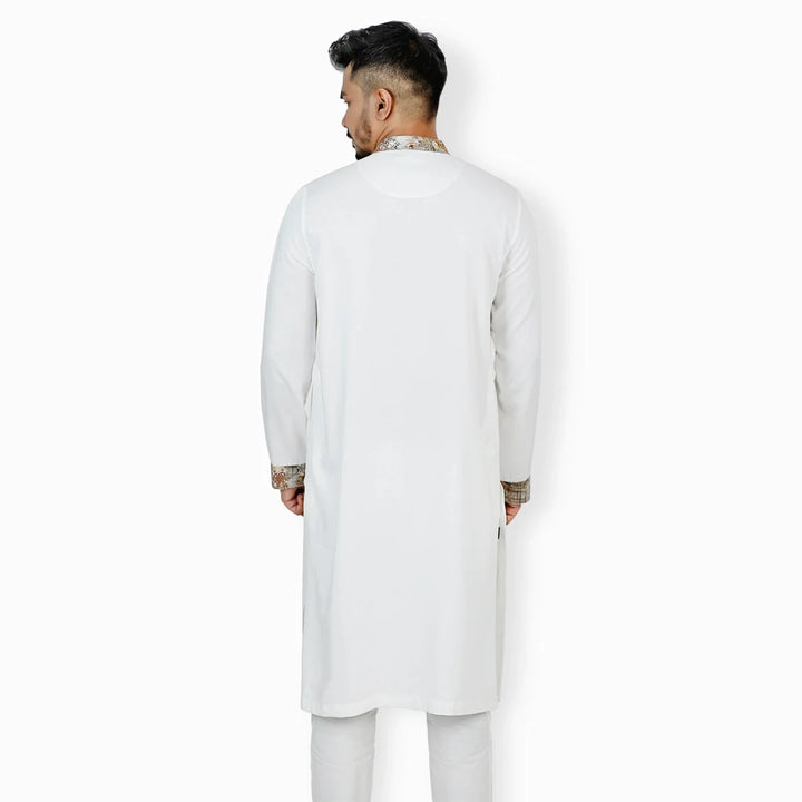 Simple Contrast Regular Fit Panjabi - Blucheez