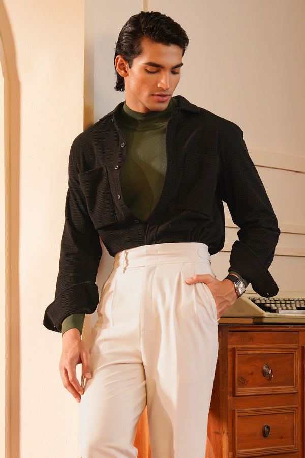 Textured Classic Overshirt