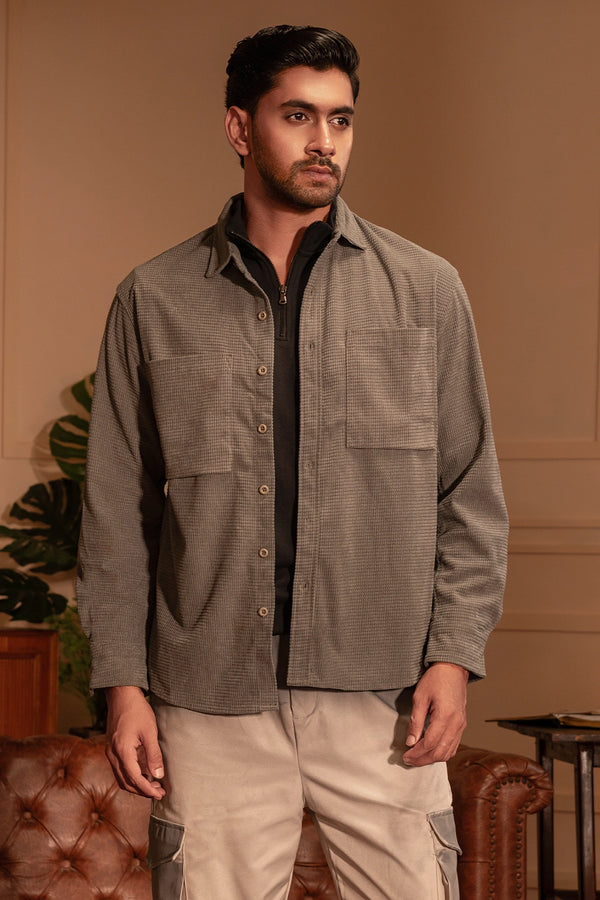Textured Classic Overshirt