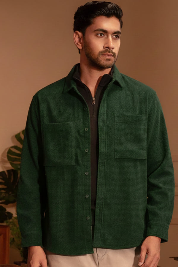 Textured Classic Overshirt