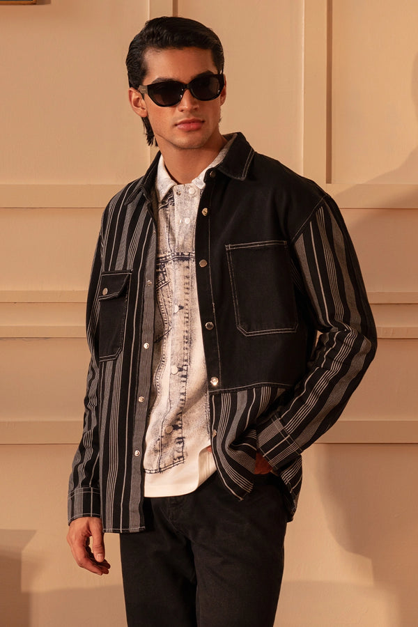 Panelled Denim Overshirt