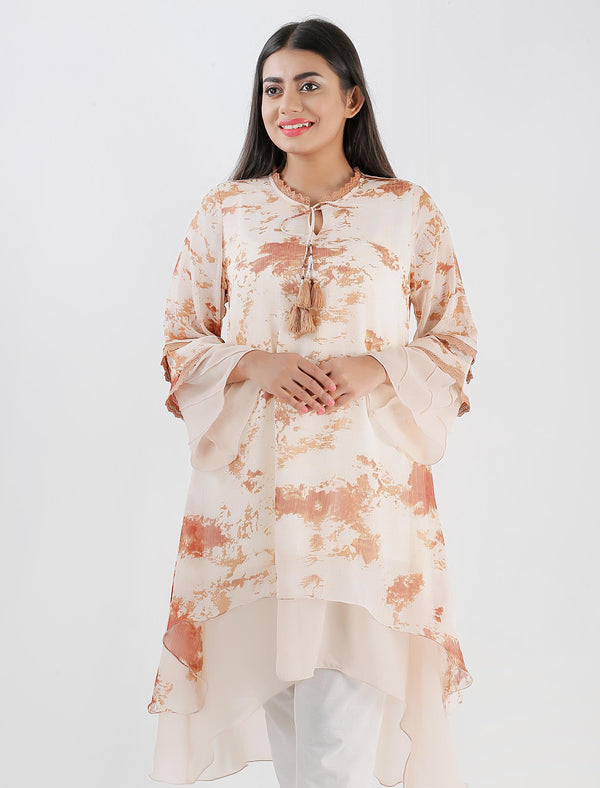 High Low Printed Kurti