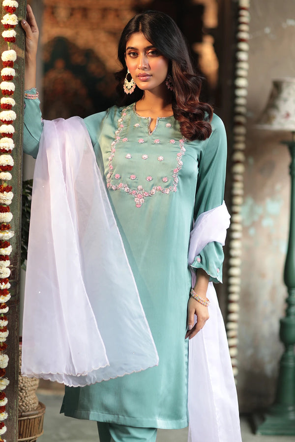 Zardozi Worked Three Piece Set