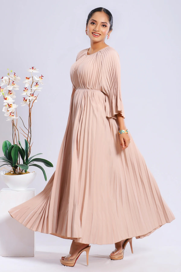 Premium Pleated Long Dress