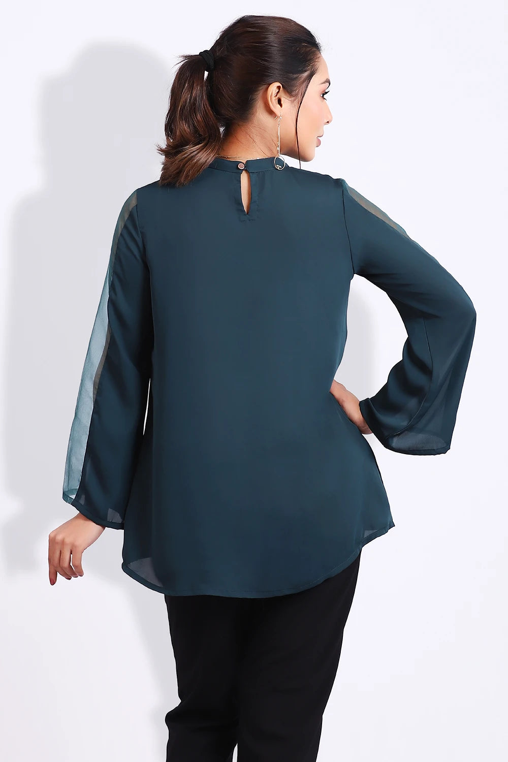 Panelled Long Sleeve Top