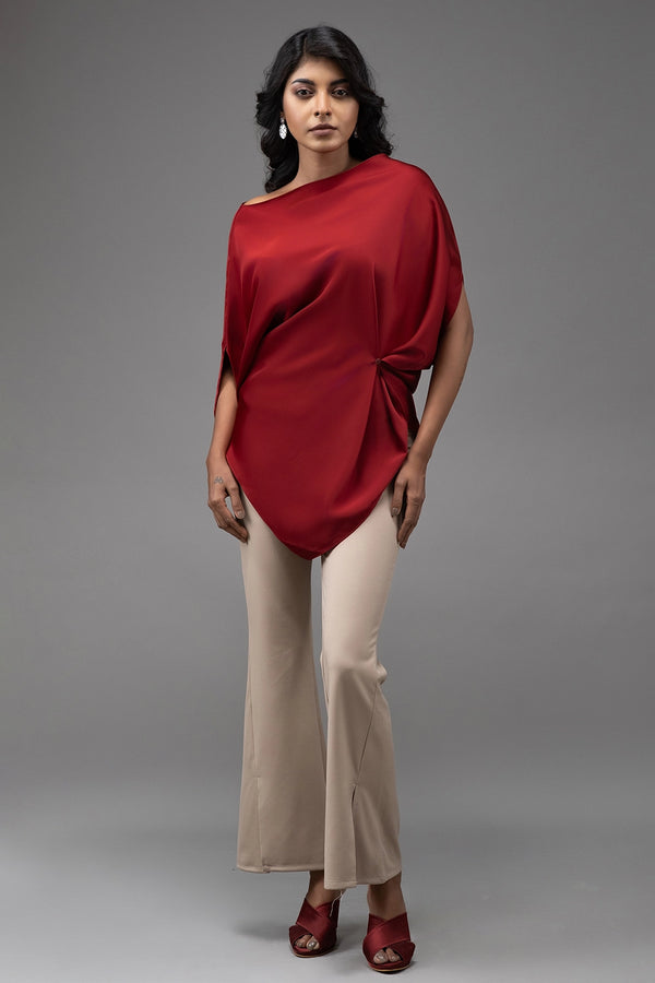 Premium Silk Asymmetric Top