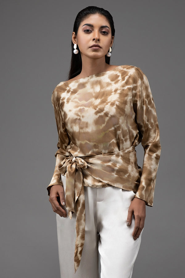 Premium Silk Wrap Top