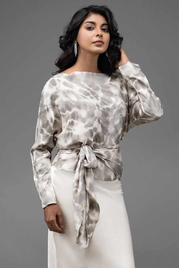 Premium Silk Wrap Top