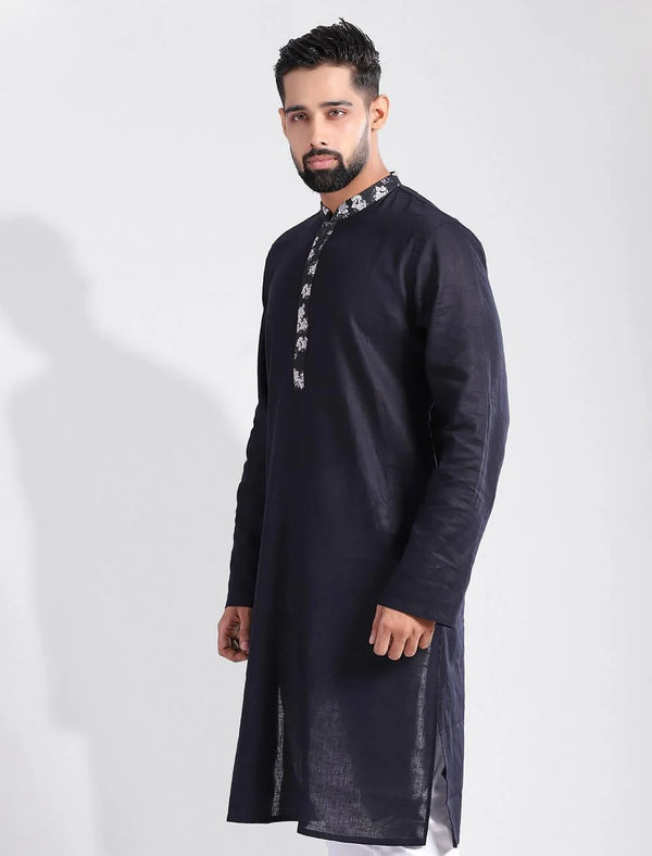 Slim Fit Punjabi With Contrast