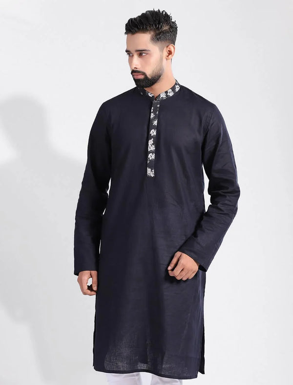 Slim Fit Punjabi With Contrast