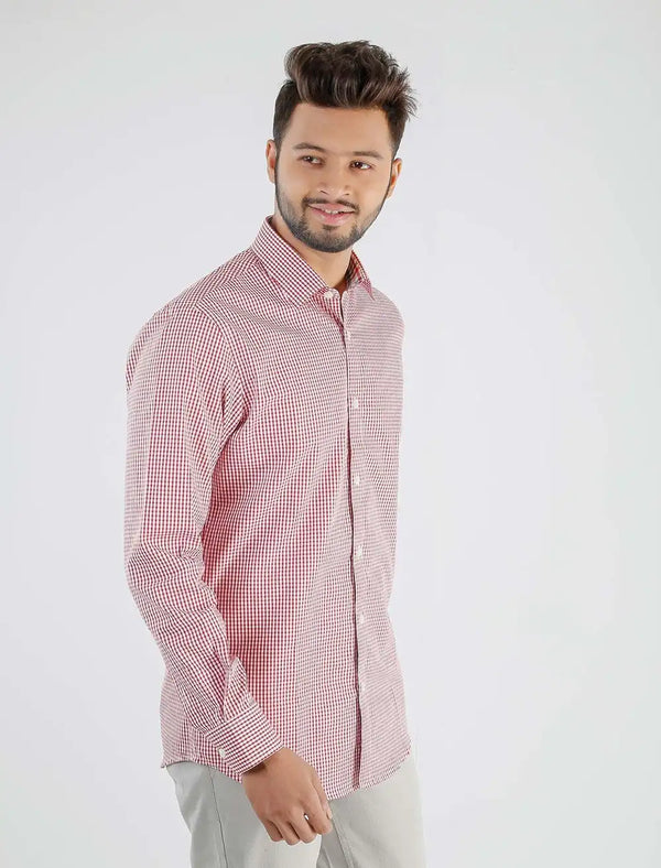 Small Check Formal Shirt