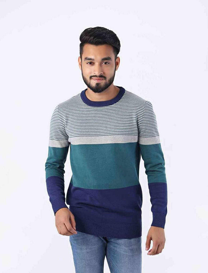 Striped Biker Pullover - Blucheez