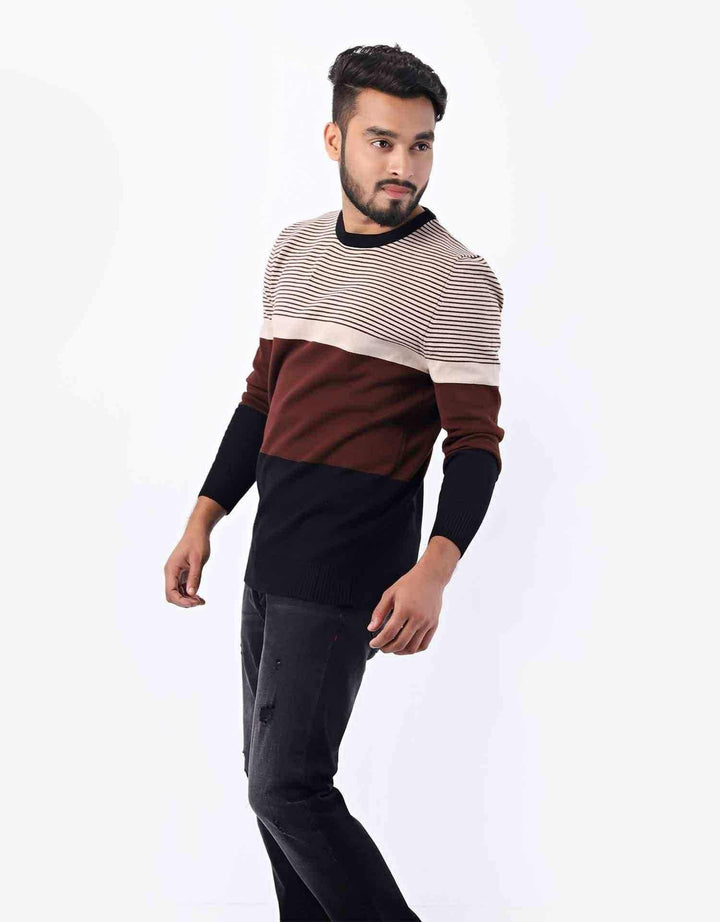 Striped Biker Pullover - Blucheez