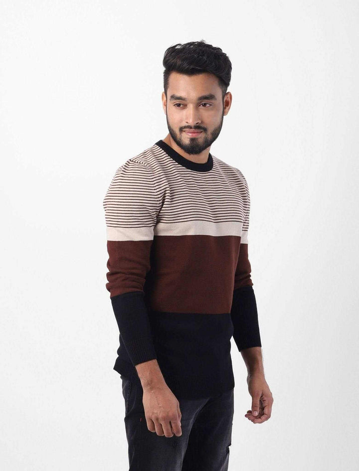 Striped Biker Pullover - Blucheez