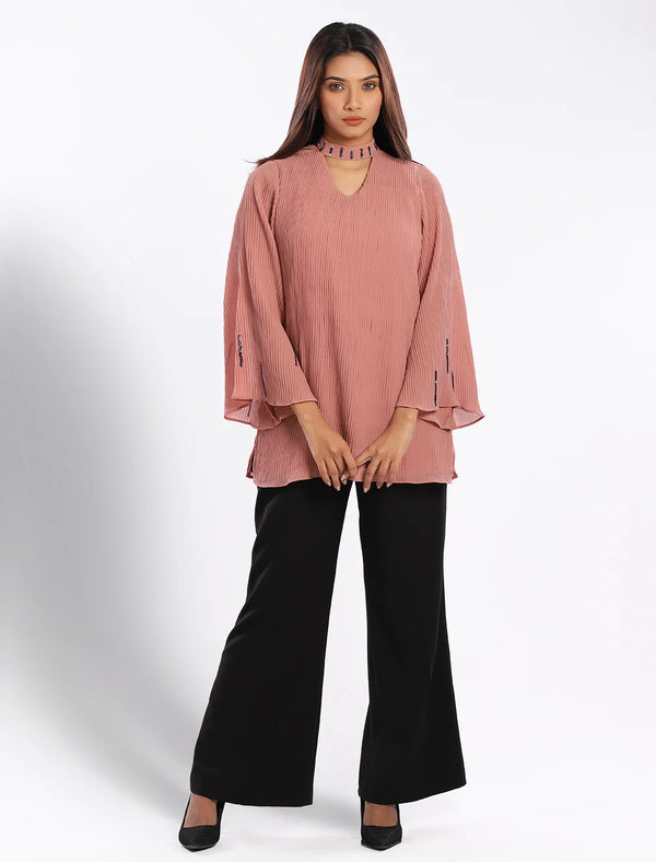 Zardozi Worked Crepe Top
