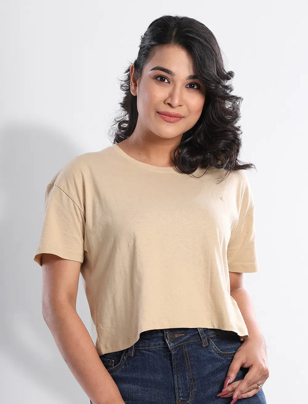 Drop Shoulder Crop Tee