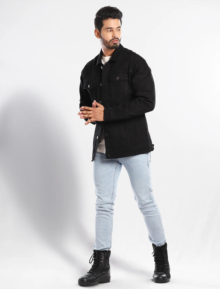 Denim Biker Jacket - Blucheez