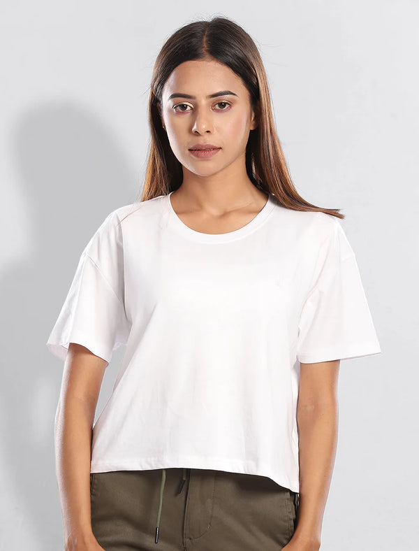 Drop Shoulder Crop Tee