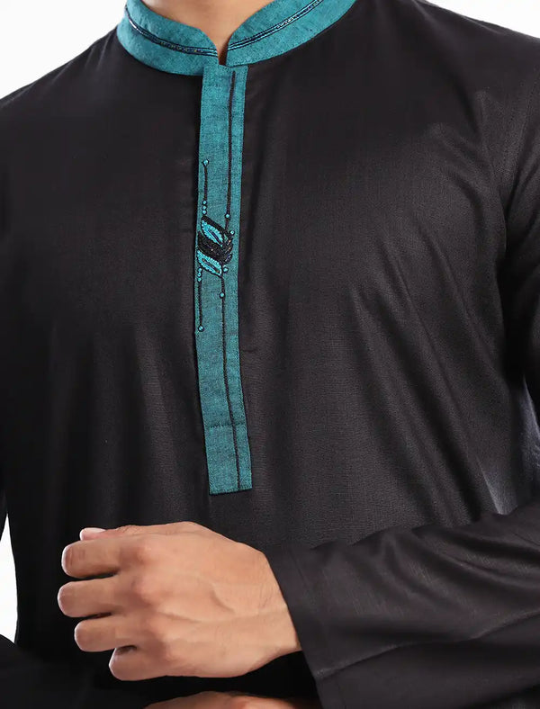 Regular Fit Panjabi With Zardozi Work