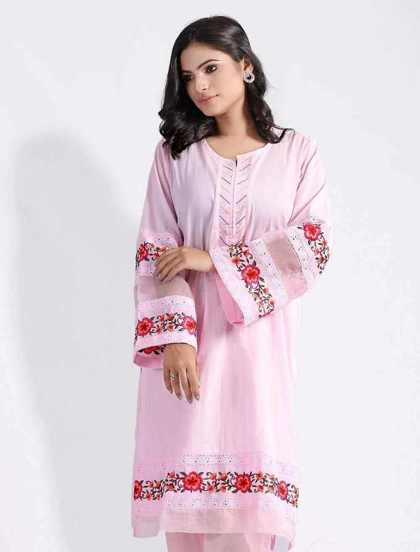 Cotton Embroidered Kameez - Blucheez