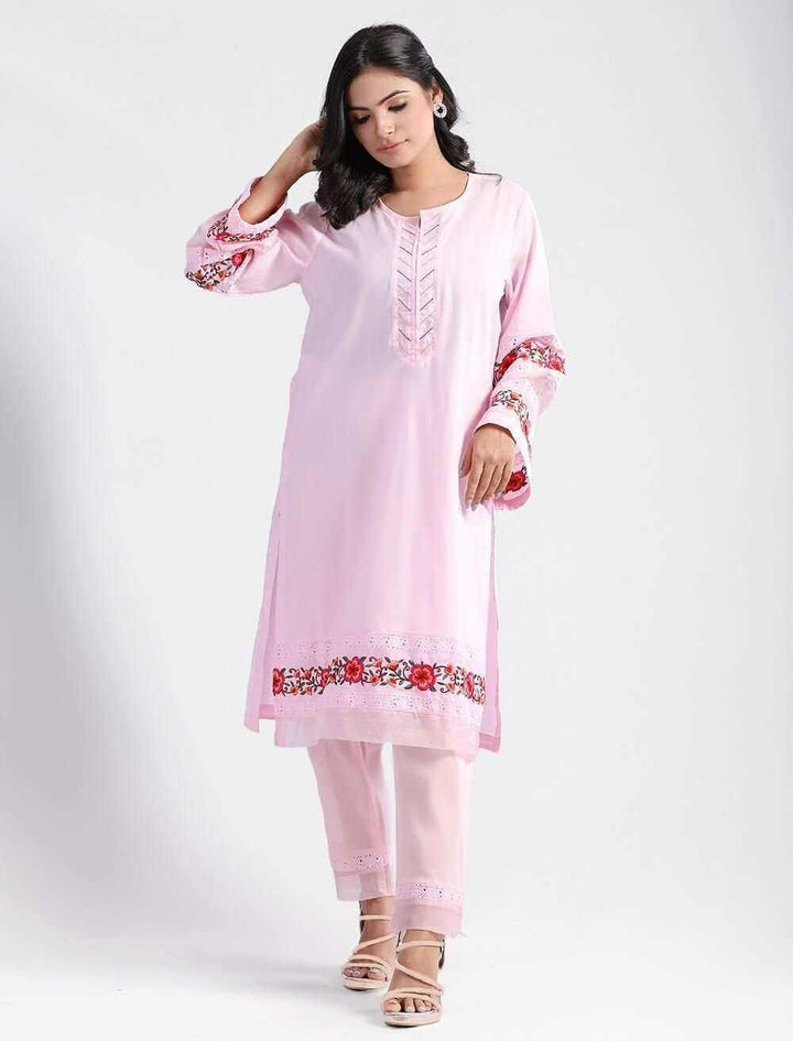 Cotton Embroidered Kameez - Blucheez