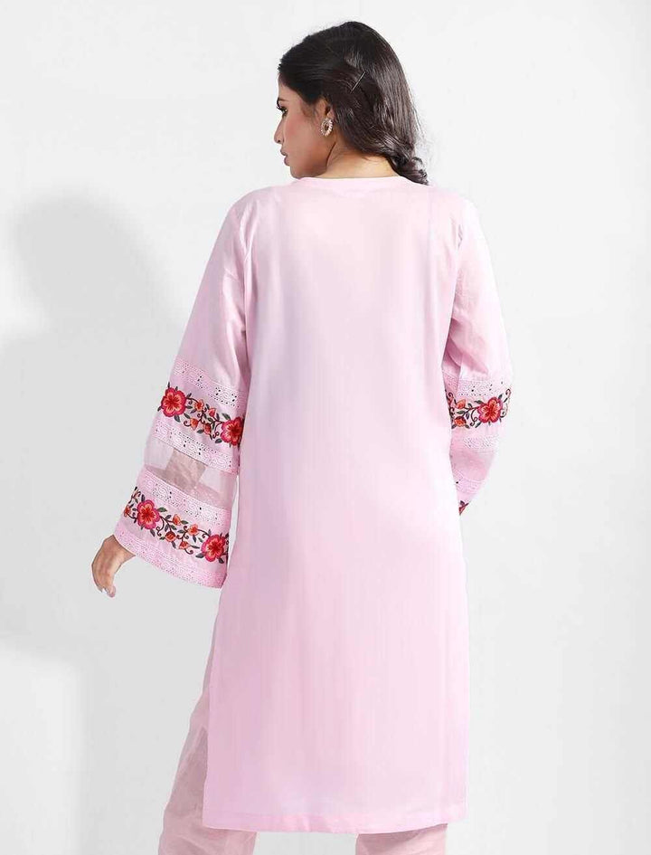 Cotton Embroidered Kameez - Blucheez