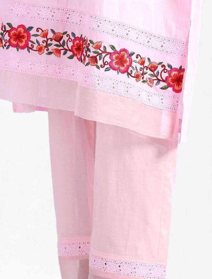 Cotton Embroidered Kameez - Blucheez