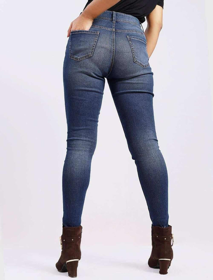 Distressed Skinny Denim - Blucheez