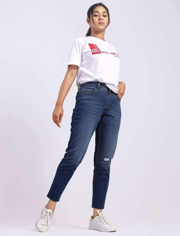 Distressed Slim Denim - Blucheez