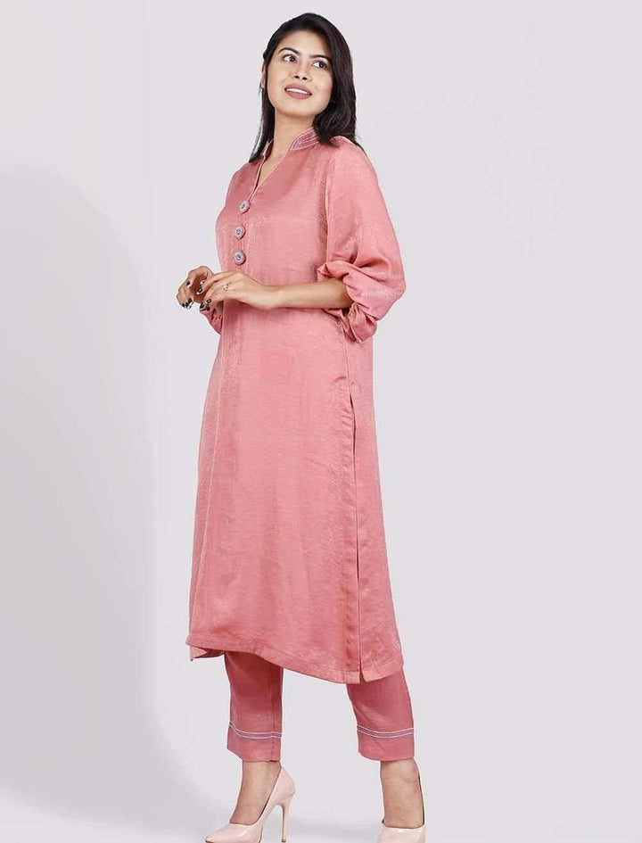 Elegant Kameez With Zardozi Button - Blucheez