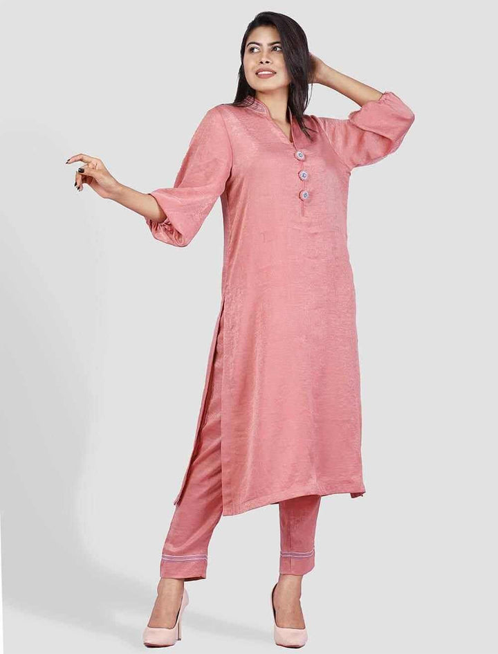 Elegant Kameez With Zardozi Button - Blucheez